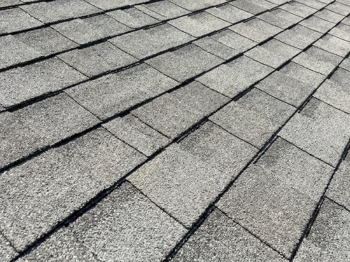Gray asphalt shingle courses accompany guidance on roof treatment effectiveness comparisons