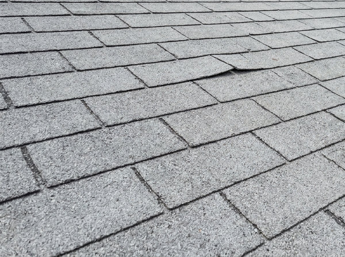 Overlapping gray shingles illustrate surfaces evaluated for shingle rejuvenation near me